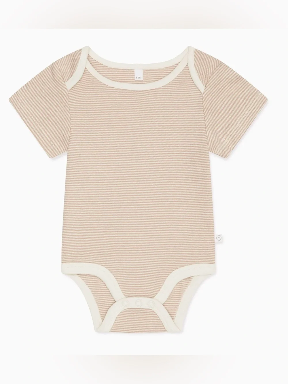 Short Sleeve Bodysuit — Oatmeal Stripe